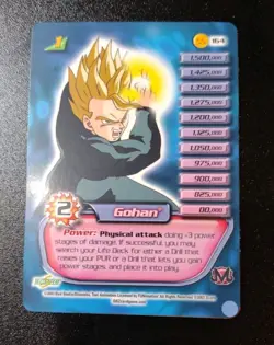 Dragon Ball Z TCG Gohan 164 165 Hi Tech Foil Folding Personality Card UNLIMITED - Image 1