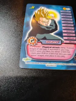 Dragon Ball Z TCG Gohan 164 165 Hi Tech Foil Folding Personality Card UNLIMITED - Image 5