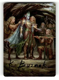 Lathril, Blade of the Elves Art Card 48 (Gold-Stamped Signature) FDN - Image 1