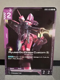 Ryusei-Go (Graze Custom II) Gundam Card Game . Dual Impact Rare GD02-058 - Image 1