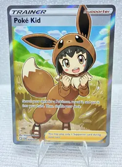 POKE KID 070/072 FULL ART HOLO (NM) SHINING FATES POKEMON CARD TCG FREE SHIPPING - Image 1