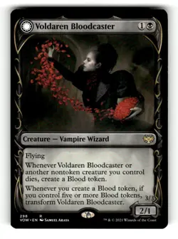 Voldaren Bloodcaster (Showcase) Innistrad: Crimson Vow 298 Near Mint - Image 1