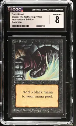 CGC 8 NM/Mint - Dark Ritual -International Edition - Vintage MTG - Image 1