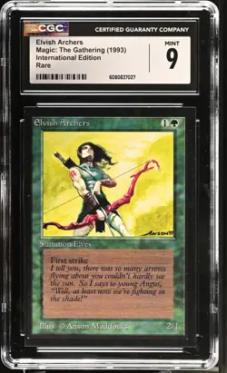 CGC 9 Mint - Elvish Archers -International Edition - Vintage MTG - Image 1