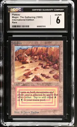 CGC 6 EX/NM - Plateau - International Edition - Vintage Magic The Gathering - Image 1