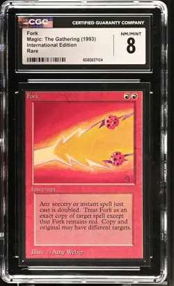 CGC 8 NM/Mint - Fork - International Edition - Vintage Magic The Gathering - Image 1