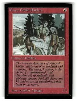 Mons's Goblin Raiders (IE) International Edition Near Mint - Image 1