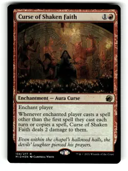 Curse of Shaken Faith Innistrad: Midnight Hunt 134 NM FOIL 1 - Image 1