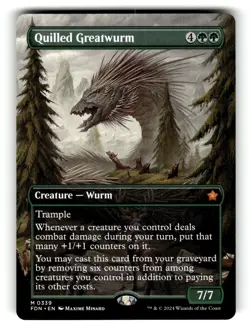Quilled Greatwurm (Borderless) Foundations 339 Near Mint 1 - Image 1