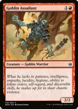 X 1 Goblin Assailant NM-M WAR 128 MTG Magic The Gathering - Image 1