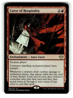 Curse of Hospitality Innistrad: Crimson Vow 152 NM FOIL - Image 1