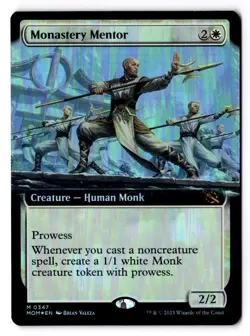Monastery Mentor (Extended Art) Foil 347 M March of the Machine Near Mint - Image 1