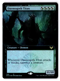 Daemogoth Titan (Extended Art) Foil 339 R Strixhaven: School of Mages Near Mint - Image 1