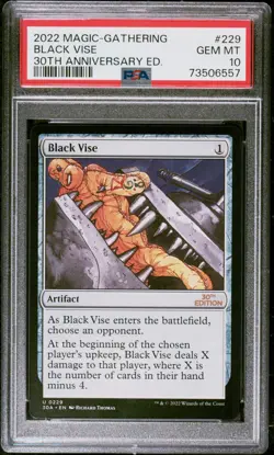 PSA 10 Gem Mint - Black Vise - 30th Anniversary Edition - Magic The Gathering - Image 1