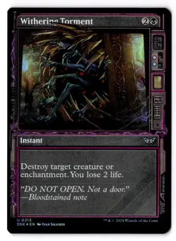 Withering Torment (Showcase) Foil 313 U Duskmourn: House of Horror Near Mint 1 - Image 1