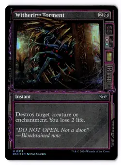 Withering Torment (Showcase) Foil 313 U Duskmourn: House of Horror Near Mint 2 - Image 1