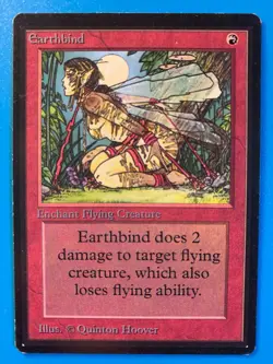 MTG 1x Earthbind BETA OLD SCHOOL Pauper Magic the Gathering Card x1 LP - Image 1