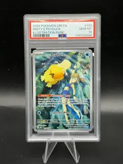 2025 POKEMON JPN SV9A-HEAT WAVE ARENA ART RARE #071 MISTY'S PSYDUCK PSA 10 - Image 1