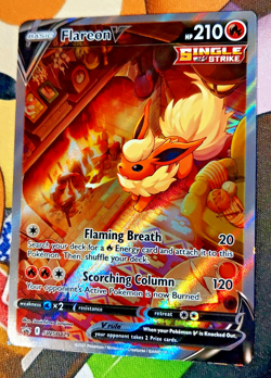 Pokemon Flareon V SWSH179 Flareon Vmax Premium Collection 2021 LP - Image 1