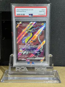 PSA 10 GEM MINT 2023 Pokemon Scarlet & Violet MIRAIDON EX #227 Full Art - Image 1