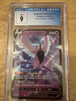 Galarian Articuno V Pokemon TCG 2021 Chilling Reign 058/198 CGC 9 - Image 3