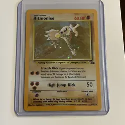 Hitmonlee (7), Pokemon Fossil Holo Rare, 07/62 MP - Image 1