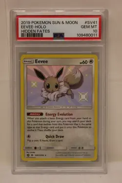PSA 10 Hidden Fates Eevee SV41/SV94 2019 Pokemon Shiny Vault Holo - Image 1
