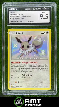73031018 2019 Pokemon SM Hidden Fates #SV41/SV94 Eevee Shiny Vault Holo CGC 9.5 - Image 1