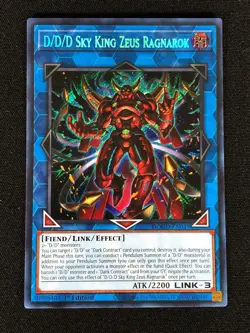 Yugioh D/D/D Sky King Zeus Ragnarok DOOD-EN049 1st Secret (NM) - Image 1