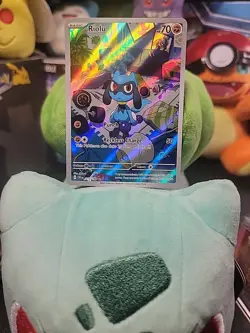 🔥Pokemon Riolu 215/198 #215 SV01 Illustration Rare Scarlet Violet Base Set IR - Image 1