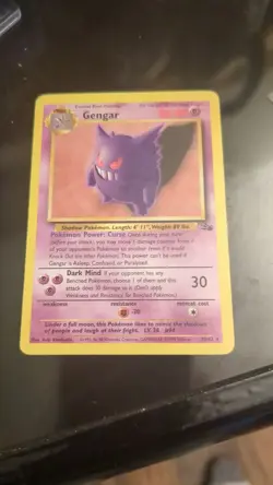Pokemon TCG Gengar 20/62 Fossil Set Non Holo Rare Unlimited 1999 WOTC LP+ - Image 1