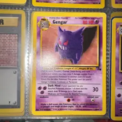 Pokemon TCG Gengar LP 20/62 Fossil Set Non Holo Rare Unlimited 1999 WOTC - Image 1