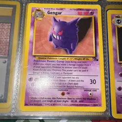 Pokemon TCG Gengar LP 20/62 Fossil Set Non Holo Rare Unlimited 1999 WOTC - Image 2