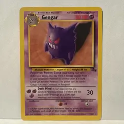Pokemon TCG Gengar 20/62 Fossil Set Non Holo Rare Unlimited 1999 WOTC NM/LP - Image 1