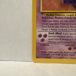 Pokemon TCG Gengar 20/62 Fossil Set Non Holo Rare Unlimited 1999 WOTC NM/LP - Image 5