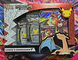 Pokemon TCG Celebrations Collection Lance's Charizard V Box 820650101625 - Image 1