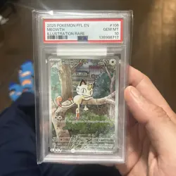 2025 POKEMON PFL EN-PHANTASMAL FLAMES ILLUSTRATION RARE #106 MEOWTH PSA 10 - Image 1