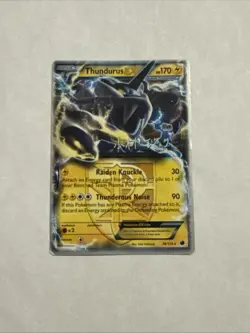 Pokemon TCG Thundurus-EX Plasma Freeze Holo Card 38/116 EX Rare - Image 1