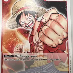 Pre Errata Monkey.D.Luffy (Promotion Pack 2022) P-001 One Piece Promotion Card - Image 2