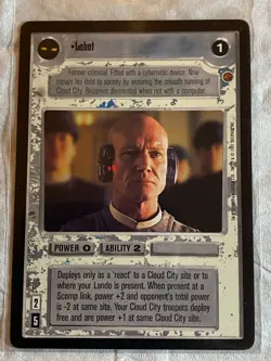 Decipher Star Wars CCG Cloud City LOBOT Card NEVER PLAYED - Image 1
