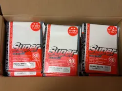KMC Card Barrier Super Pearl White Sleeves Case 30 packs of 80 2400 Sleeves - Image 1