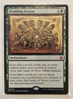 MTG Magic the Gathering Doubling Season M 0216 Foundations Regular NM - Image 1