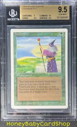 MTG 3rd Edition Revised 1994 Fastbond BGS 9.5 GEM MINT Old School 93/94 - Image 1