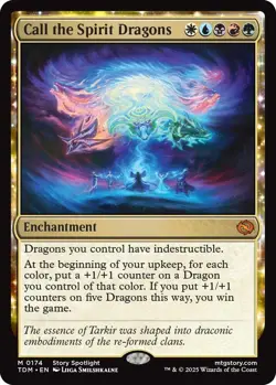 Foil - Call the Spirit Dragons - 174 / NM / English MTG - Image 1