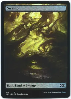 MTG Magic The Gathering Double Masters FOIL #378....BASIC LAND--SWAMP....NP - Image 1