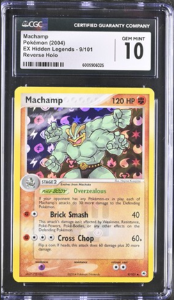 CGC 10 - Machamp #9 Reverse Holo - 2004 Pokemon EX Hidden Legends - Image 1