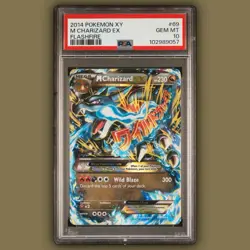 2014 POKEMON XY FLASHFIRE #69 M CHARIZARD EX Ultra Rare holo PSA 10 - Image 1