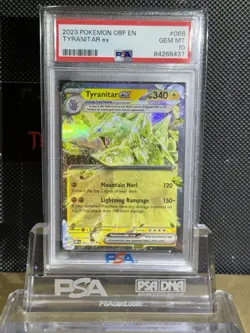 2023 Pokemon OBF EN Tyranitar ex #066/197 PSA 10 GEM MT - Image 1