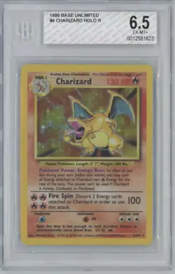 Charizard Base Set Pokemon HOLO BGS 6.5 🔥 Possible REGRADE CGC Or PSA 7-8 - Image 1