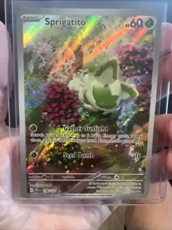 Pokemon TCG Sprigatito Scarlet & Violet Paldea Evolved Holo - Image 2